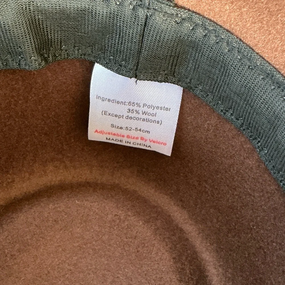 Western Cowboy Hat Brown With Star Accents Big Girls/  Women Wool Mix